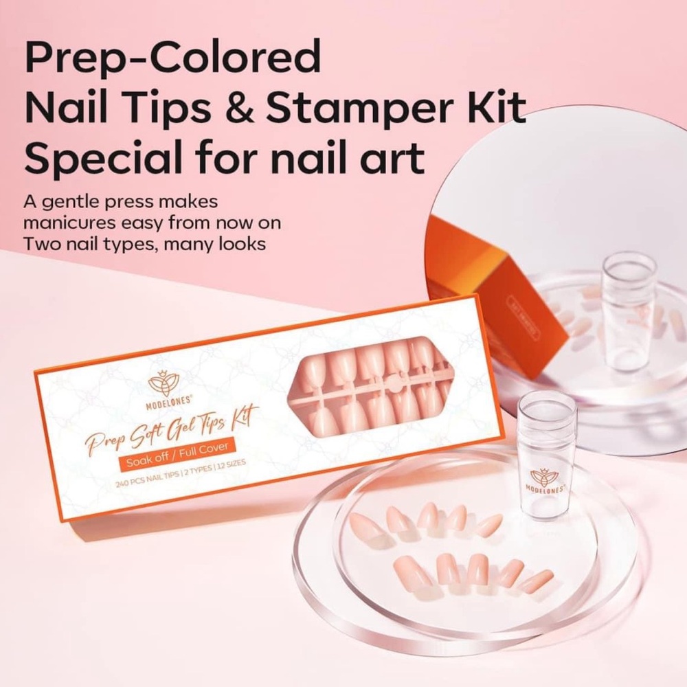 Prep-colored nail and stamper kit